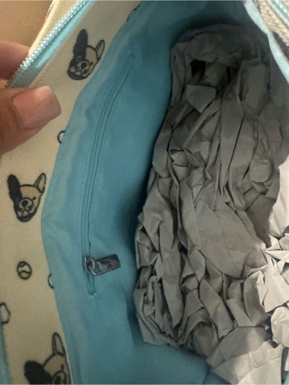 AEROPOSTALE Aero French bulldog canvas tote  BNWT - Picture 4 of 11